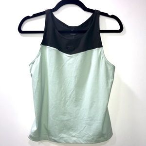 Oakley Luxe Strappy Tank: Mint & Olive Green